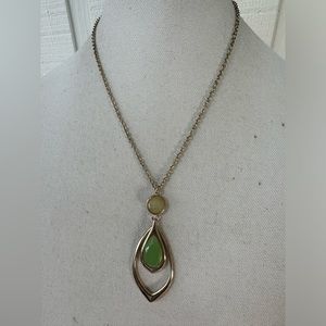 Liz Claiborne goldtone abstract vibe statement necklace